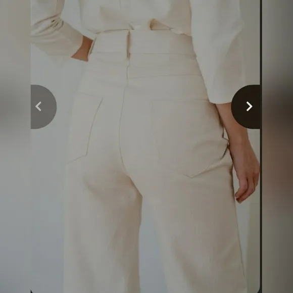 Tribe Alive Cream Wide Leg Jeans