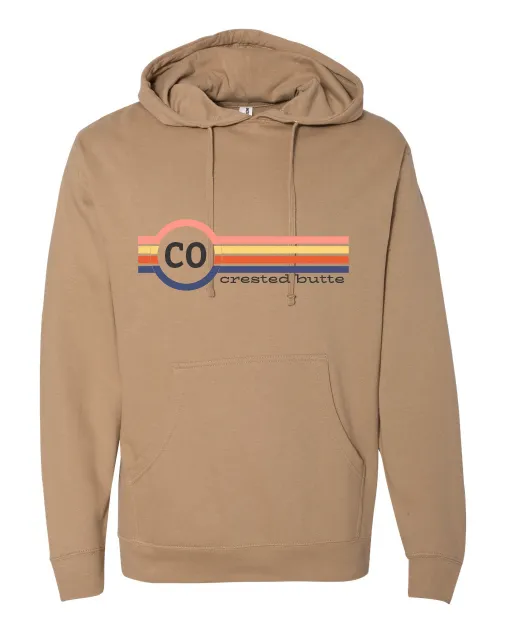 Two Letter Striped - Customized - Unisex Hooded Pullover: Light Yellow / Large