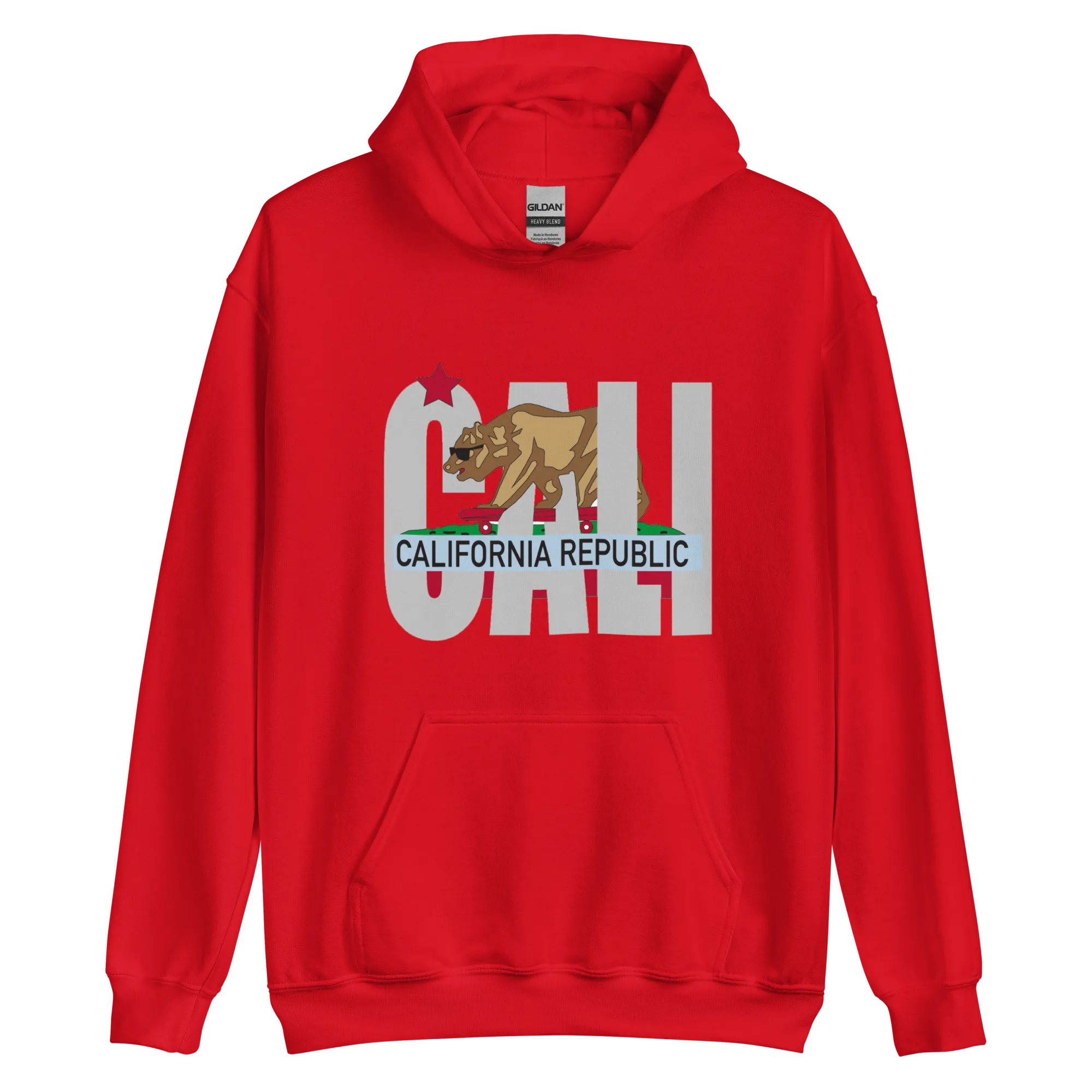 Unisex Graphic Hoodie-Cali Bear Sun Glasses