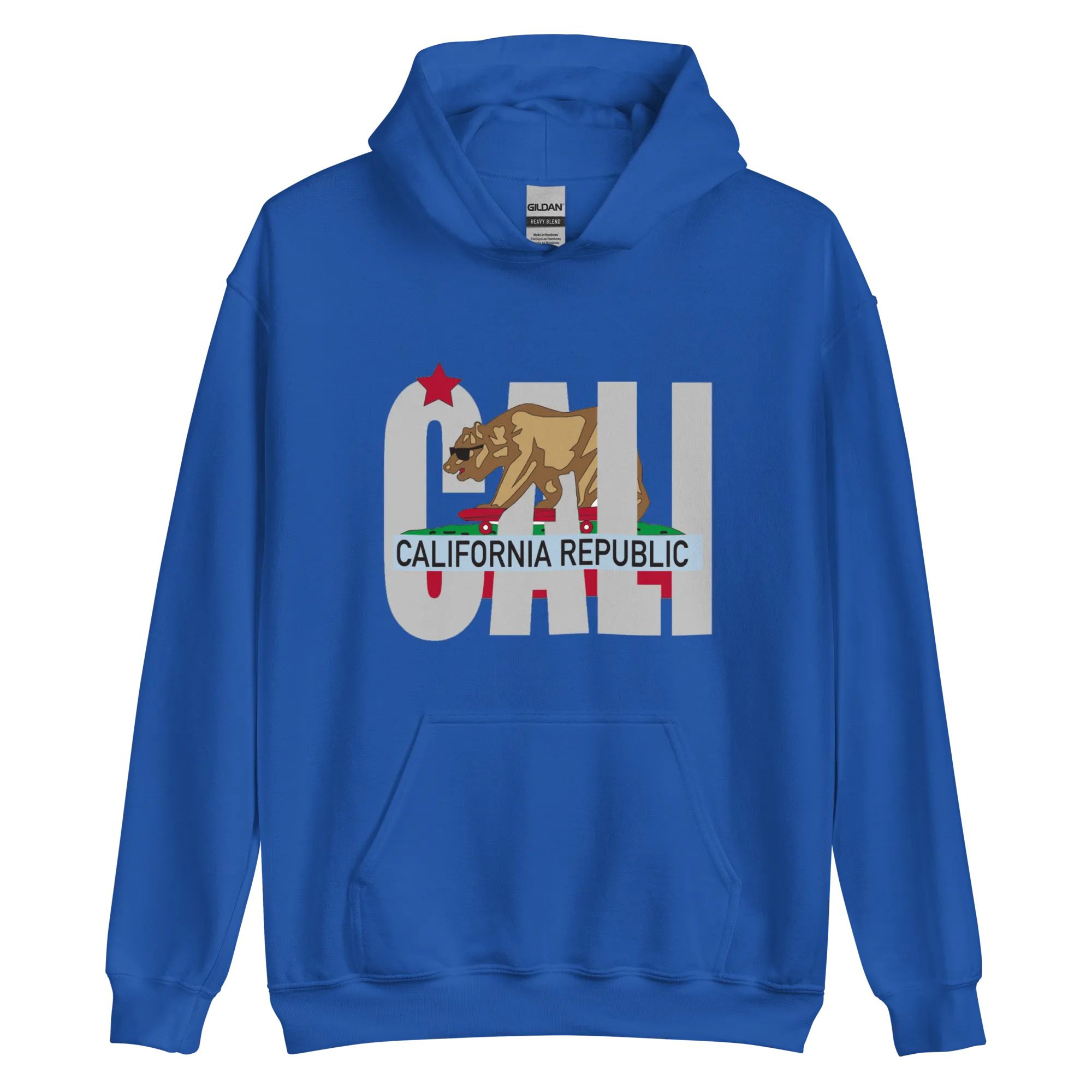 Unisex Graphic Hoodie-Cali Bear Sun Glasses