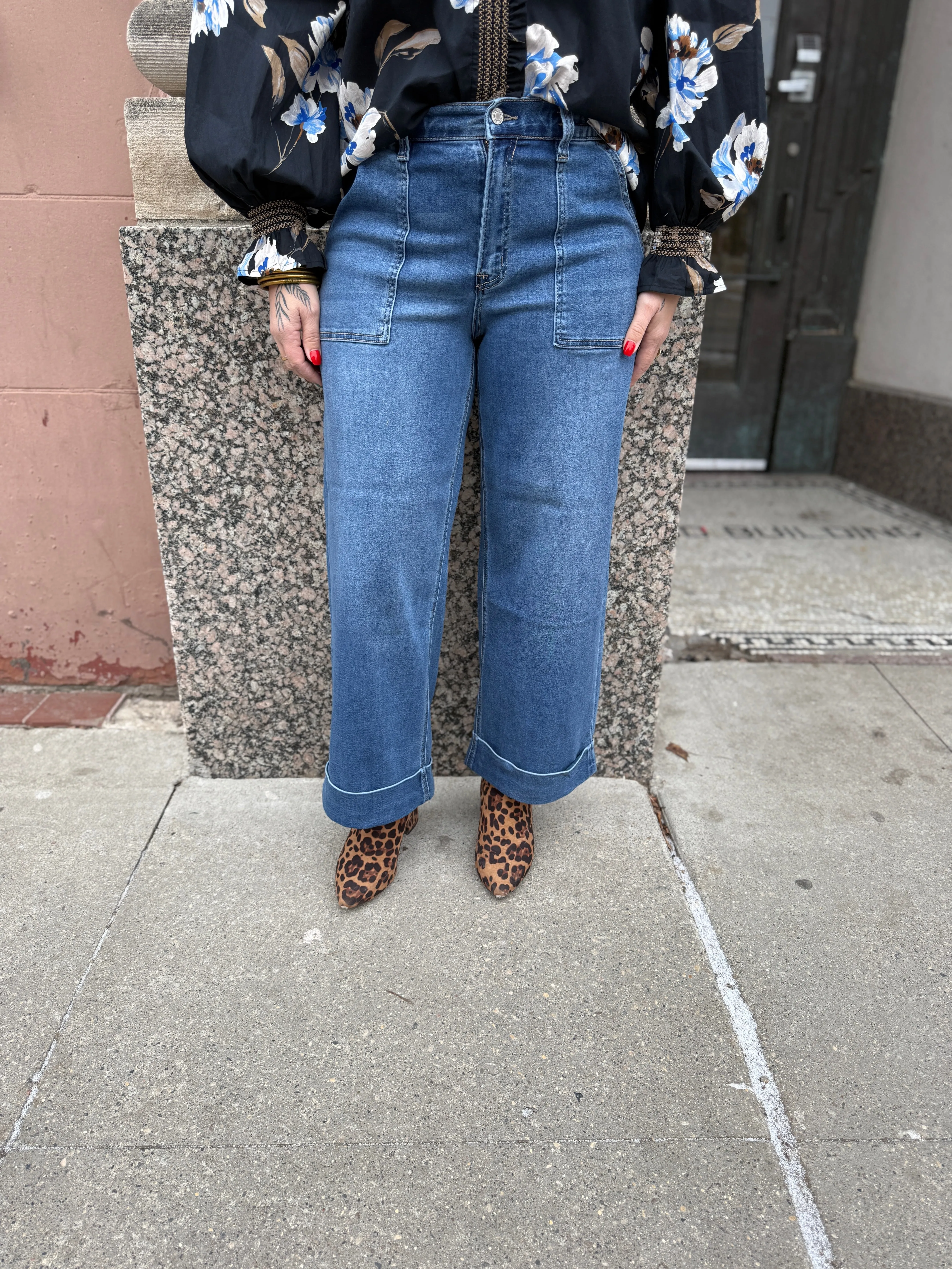 Vervet Enviably Wide Leg Jeans