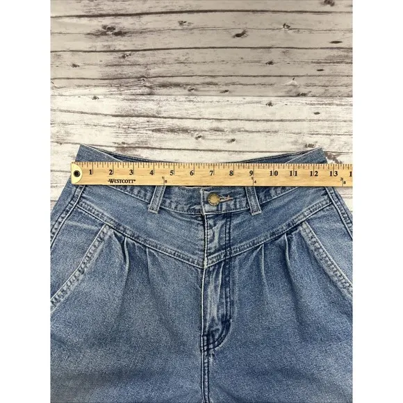 Vintage 90s Brittania Jeans Straight Leg High Waist Pleated Denim 24&quot; Waist