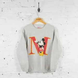 Vintage Disney Mickey Mouse Sweatshirt - Grey - S