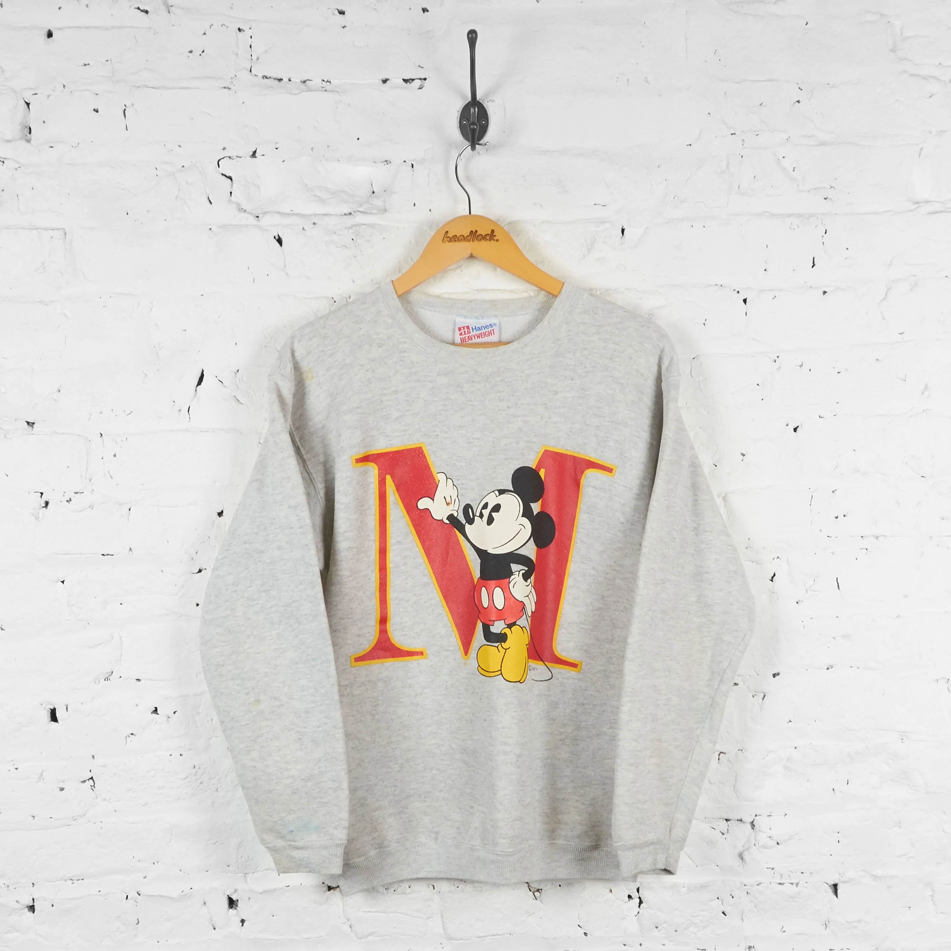 Vintage Disney Mickey Mouse Sweatshirt - Grey - S