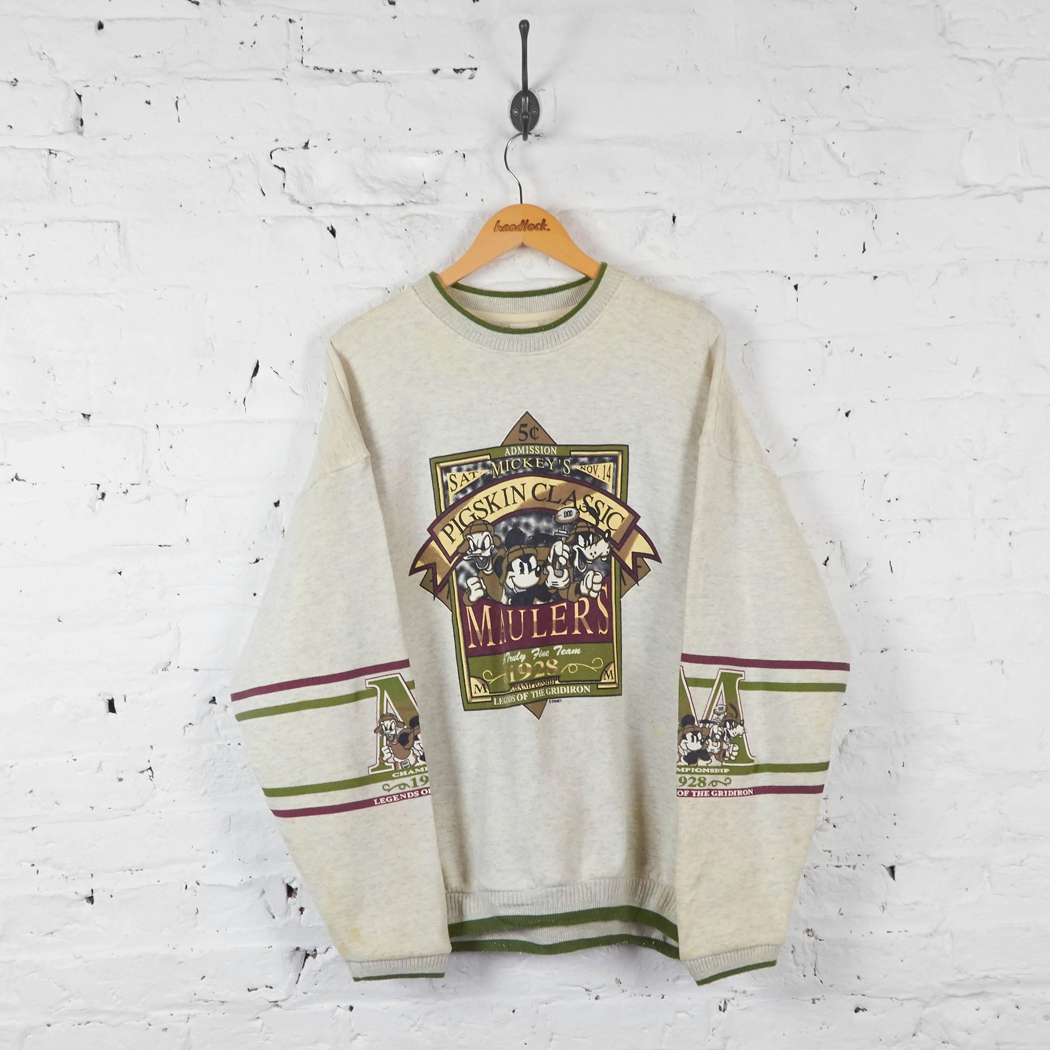 Vintage Disney Mickey Mouse Sweatshirt - Grey - XL