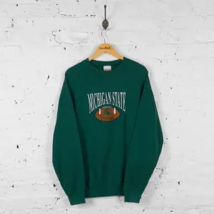 Vintage Michigan State Sweatshirt - Green - L