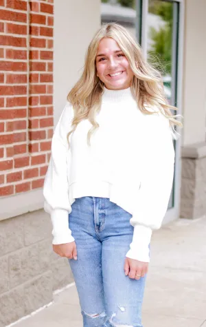 We Have a Warm Feeling Cropped Sweater in Ivory
