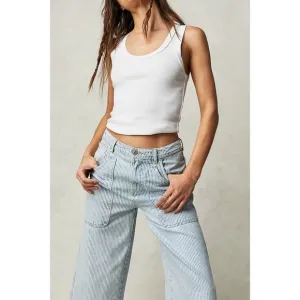 WE THE FREE Piper Mid-Rise Crop Wide-Leg Jeans - 27