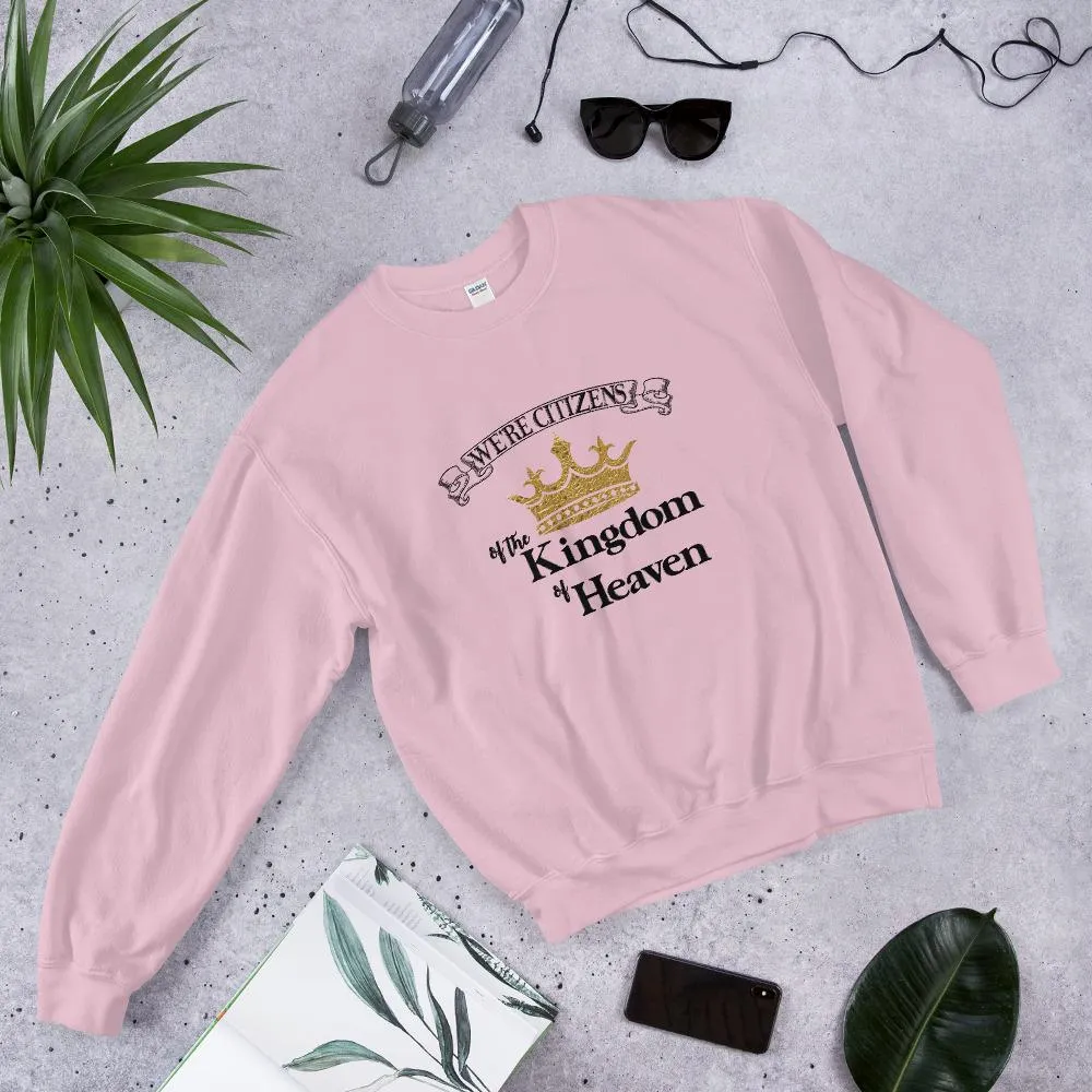 We're Citizens, Unisex Adult Heavy Blend Crewneck Sweatshirt-Black Text