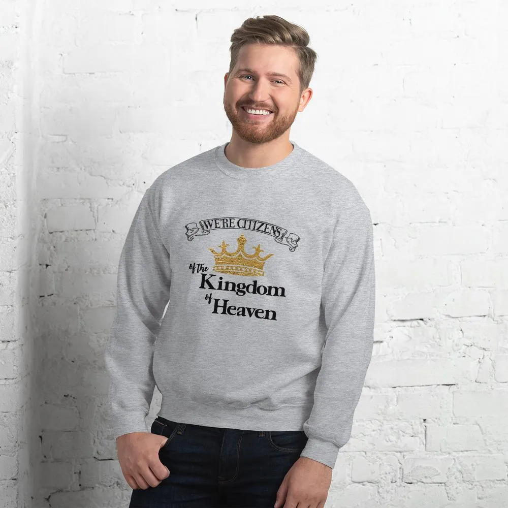We're Citizens, Unisex Adult Heavy Blend Crewneck Sweatshirt-Black Text