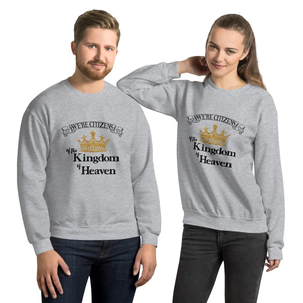 We're Citizens, Unisex Adult Heavy Blend Crewneck Sweatshirt-Black Text