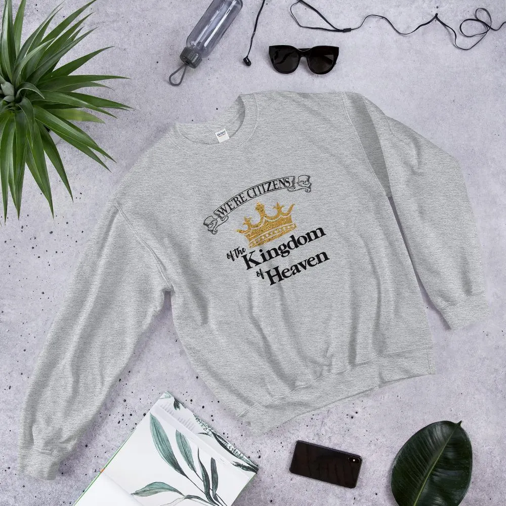 We're Citizens, Unisex Adult Heavy Blend Crewneck Sweatshirt-Black Text