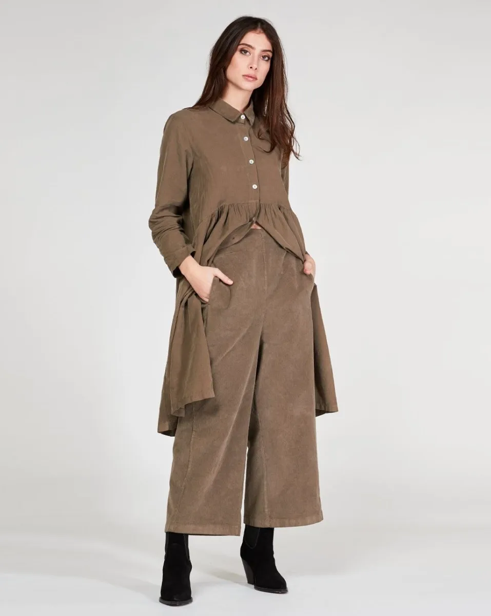 Wide Leg Slant Pocket Trousers