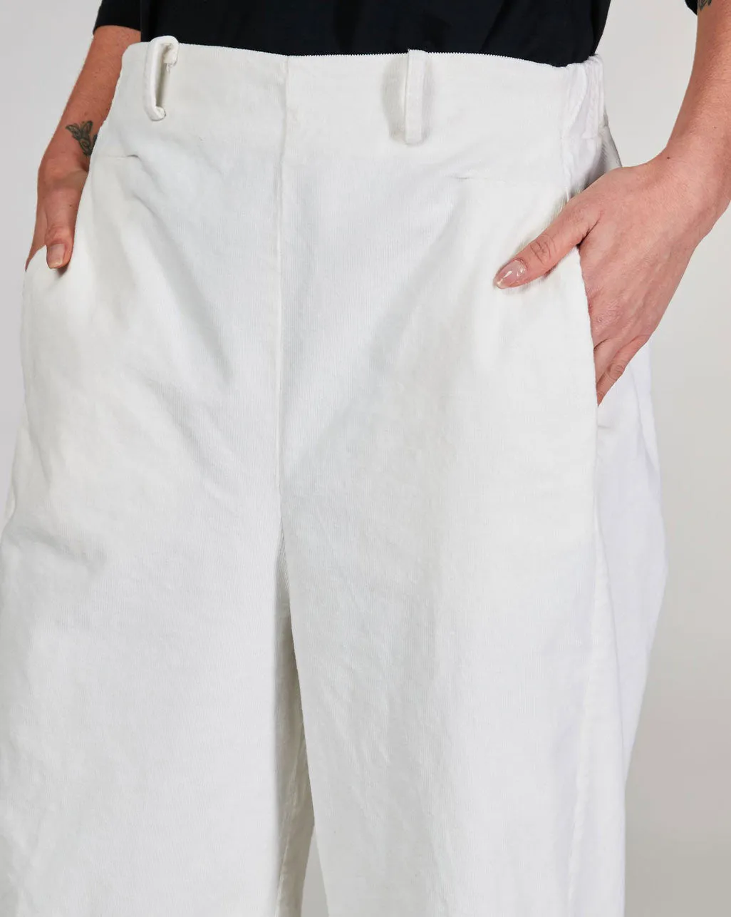 Wide Leg Slant Pocket Trousers
