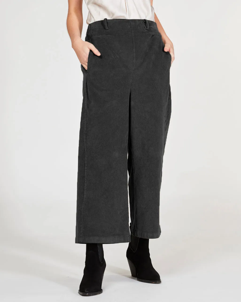 Wide Leg Slant Pocket Trousers