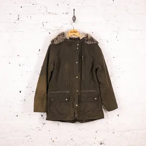 Women's Barbour Kelsall Wax Parka Jacket Coat - Green - Women's L