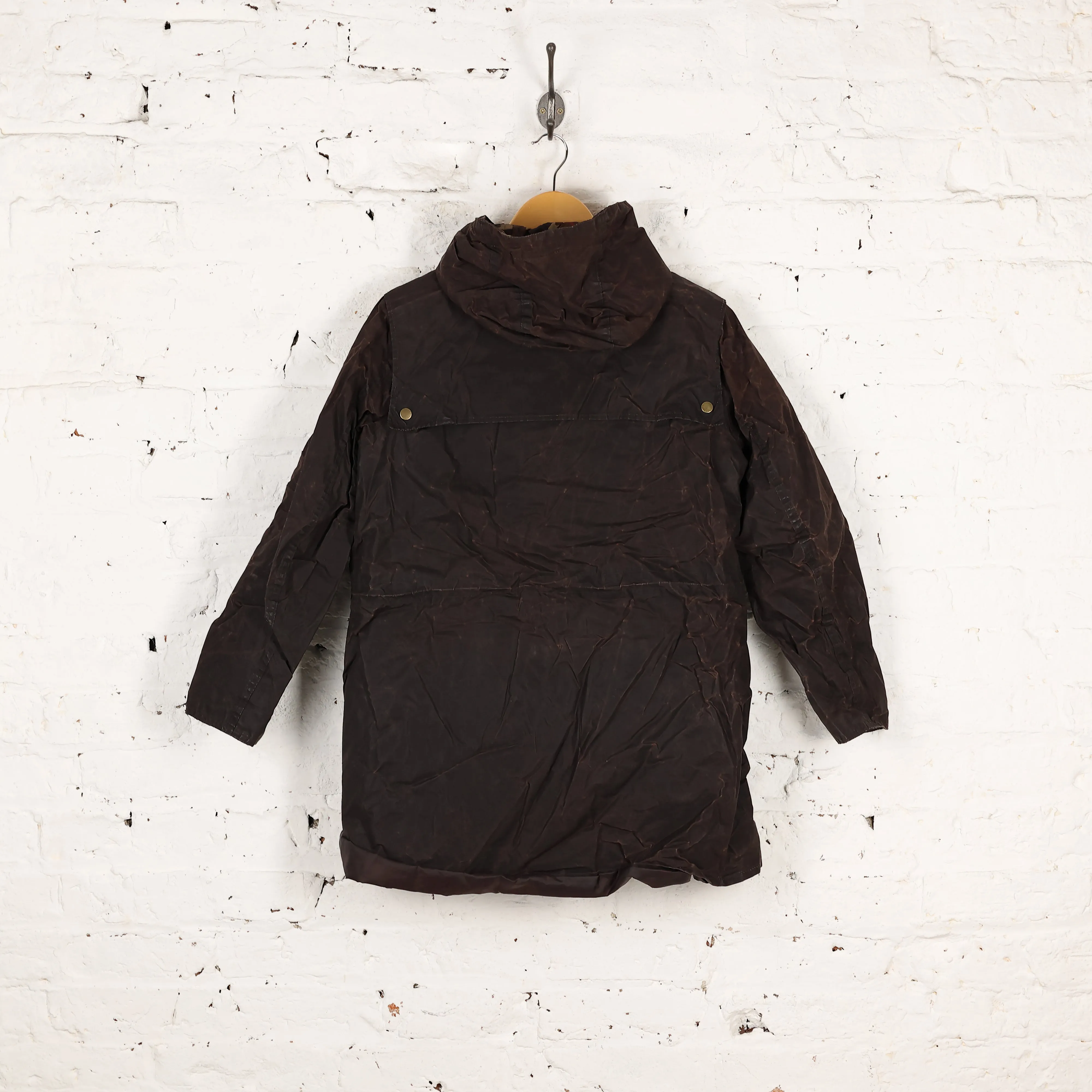 Women's Barbour Marsworth Durham Wax Parka Jacket Coat - Brown - Women's L