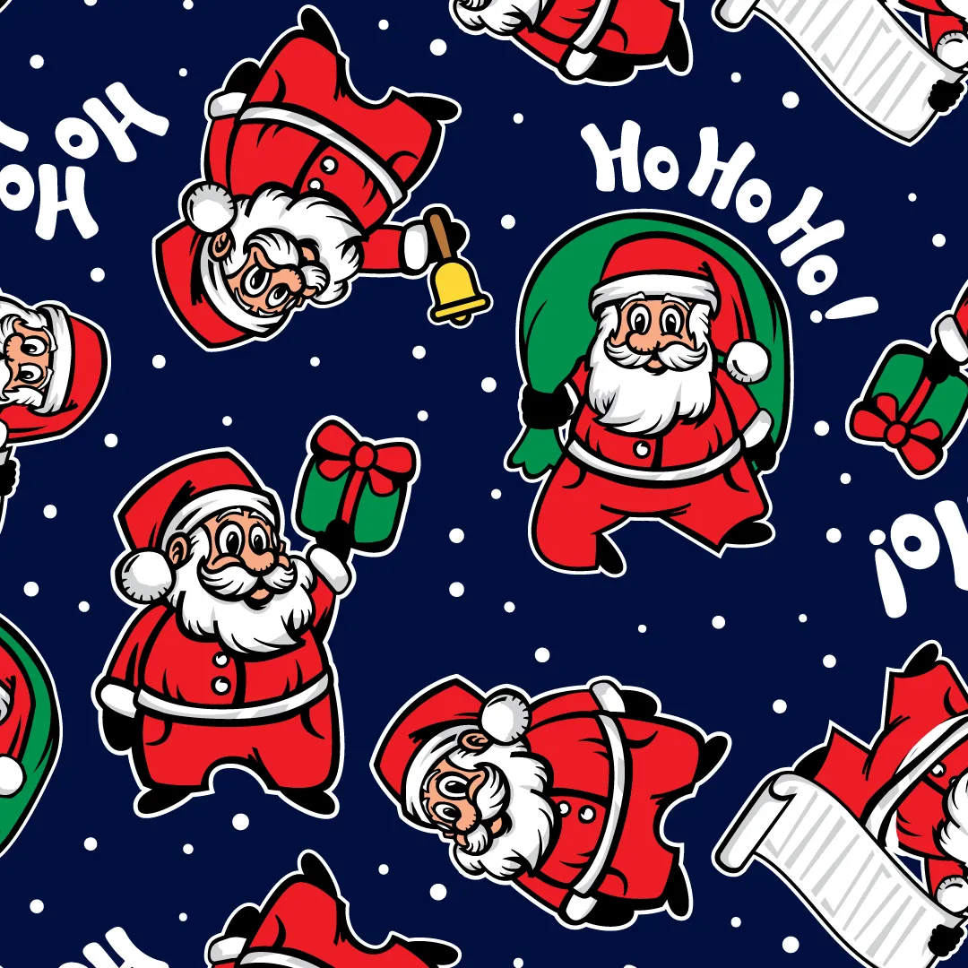 Womens Long Pyjamas - Santa - Trousers & T-Shirt