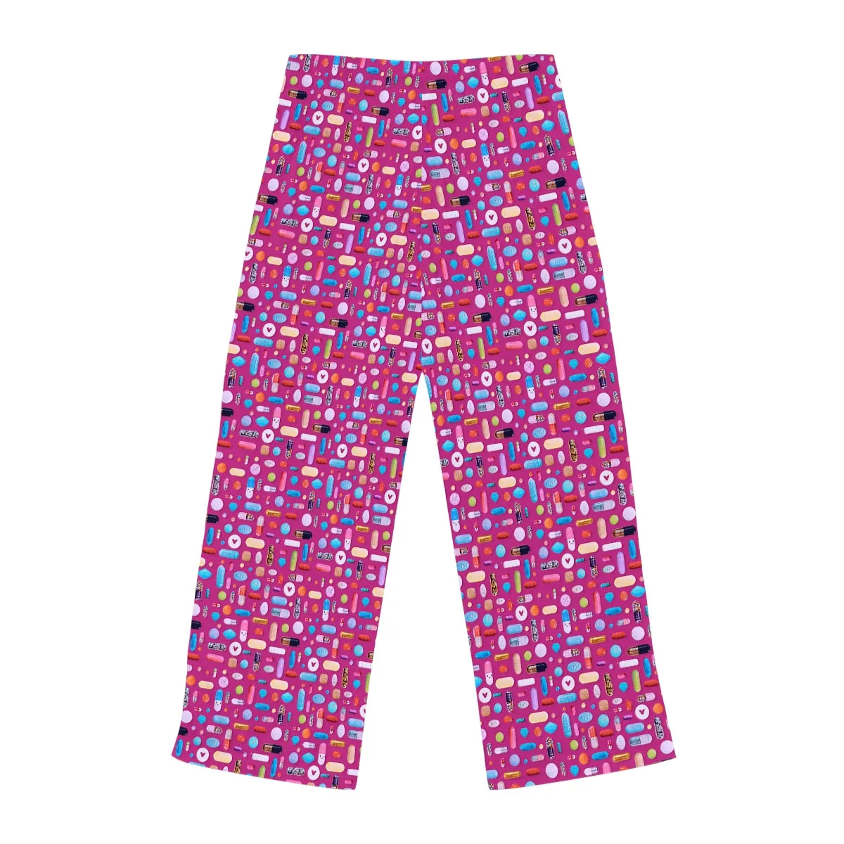 Women's Pink Pill Grid Pajama Pants
