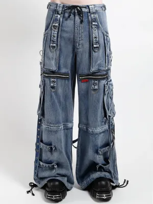X-STRAP PANT - INDIGO FOG WASH