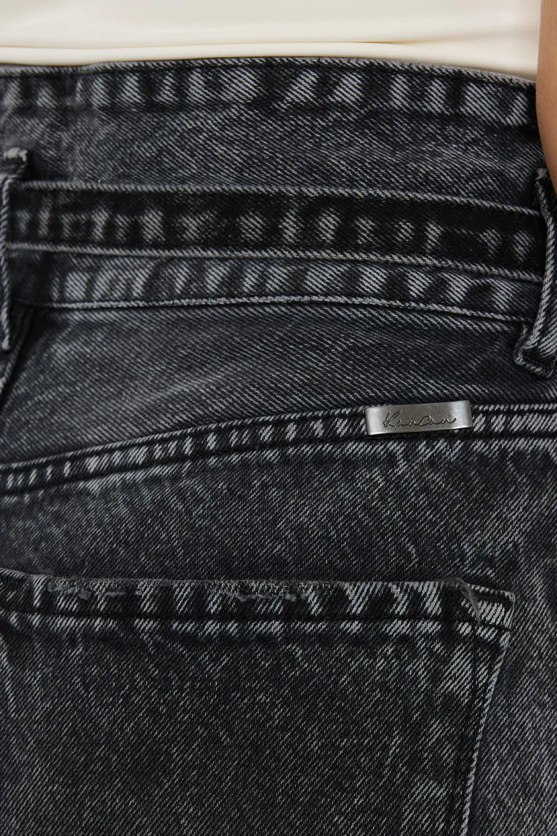 Zinc Ultra High Rise Belted 90's Wide Leg Jeans