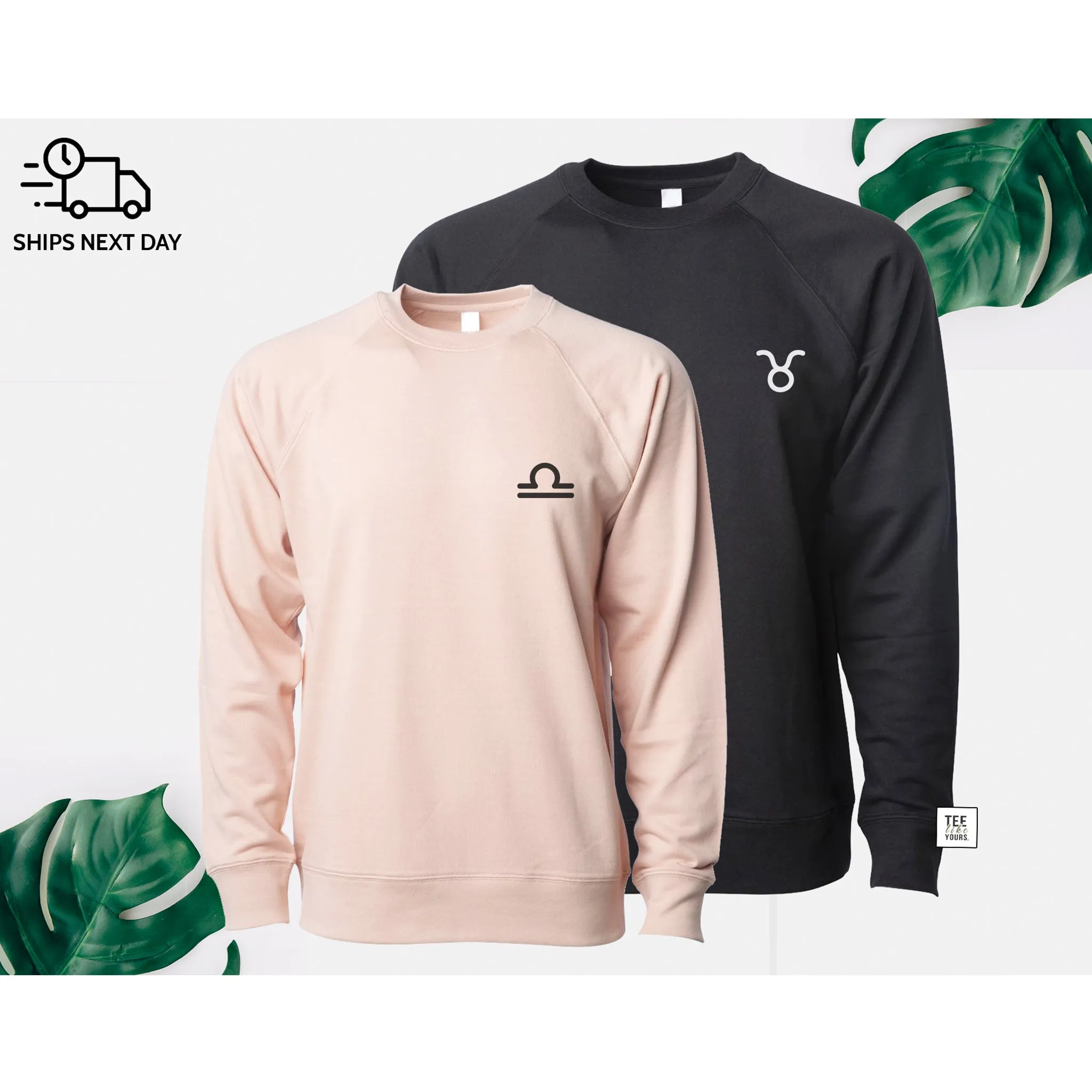 Zodiac Couple Matching Sweatshirts - OLIVE