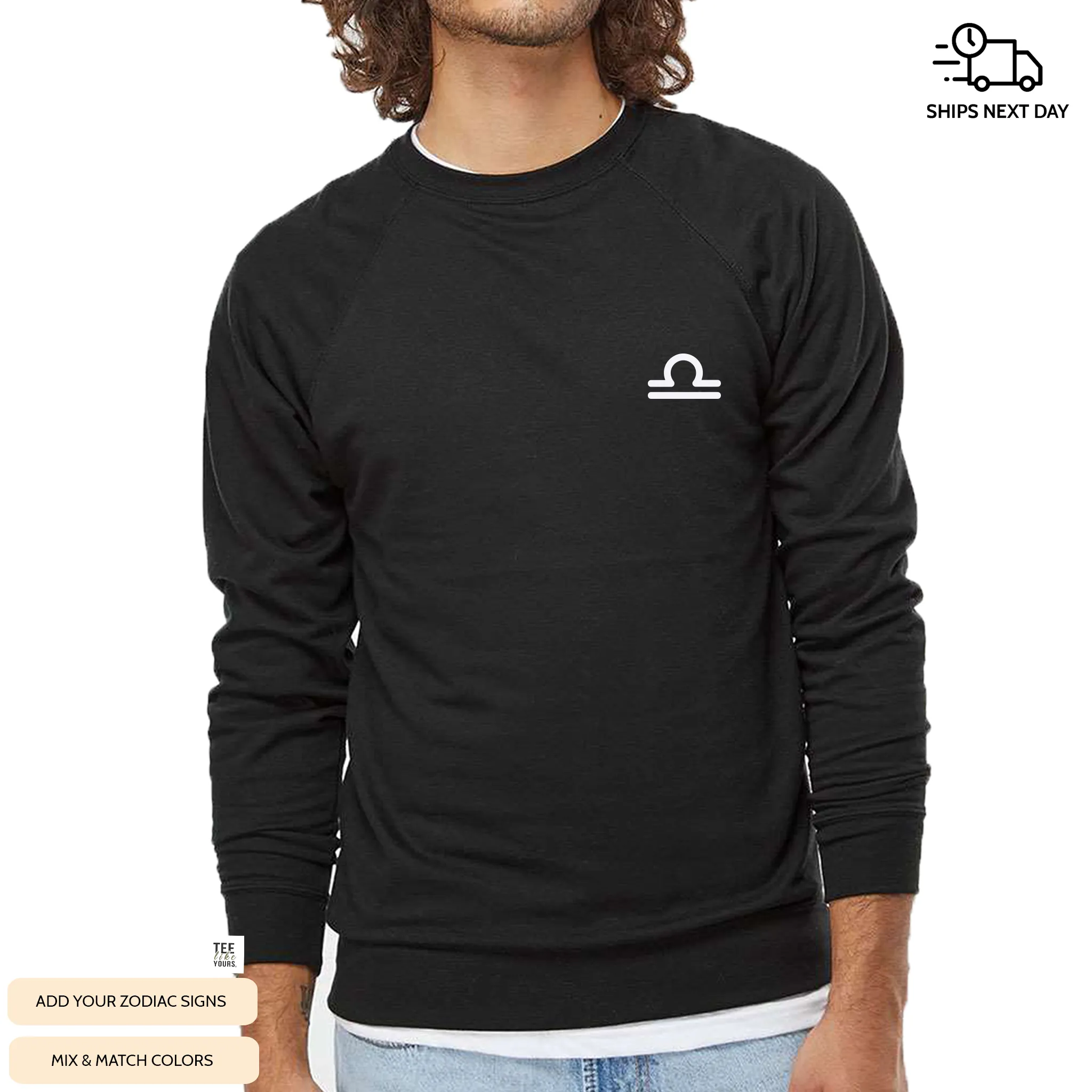 Zodiac Couple Matching Sweatshirts - OLIVE