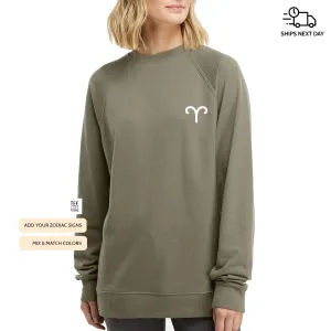 Zodiac Couple Matching Sweatshirts - OLIVE